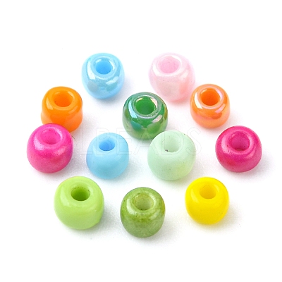 180G 15 Colors Baking Paint K9 Glass Seed Beads SEED-FS0001-09-1