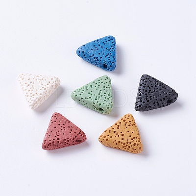 Natural Lava Rock Beads X-G-P316-H-1