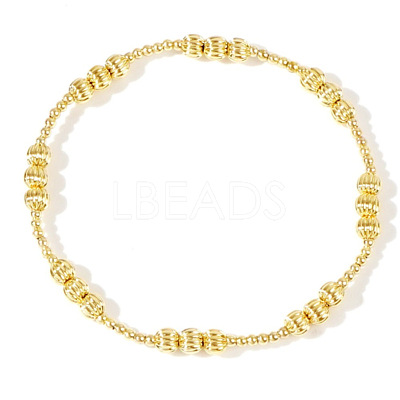 Bohemia Brass Round Beaded Stretch Bracelets TK0566-9-1