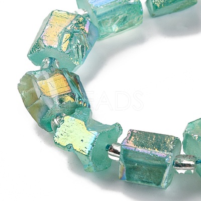 Electroplated Natural Quartz Beads Strands G-G767-02-18-1