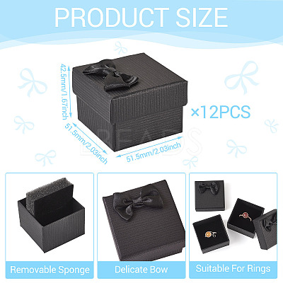 Square Cardboard Paper Ring Gift Storage Boxes CON-TAC0001-17A-1