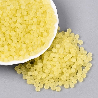 FGB Frosted Transparent Glass Seed Beads SEED-N013-02A-02-1