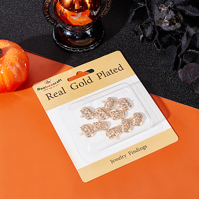 10Pcs Halloween Themed Brass Pendants KK-BBC0015-68B-1