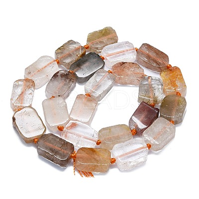 Natural Rutilated Quartz Beads Strands G-K245-J18-01-1
