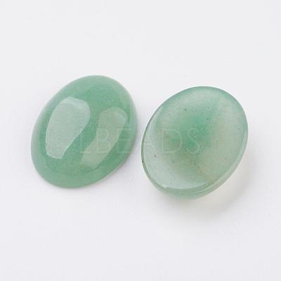 Natural Green Aventurine Flat Back Cabochons G-G741-18x25mm-14-1