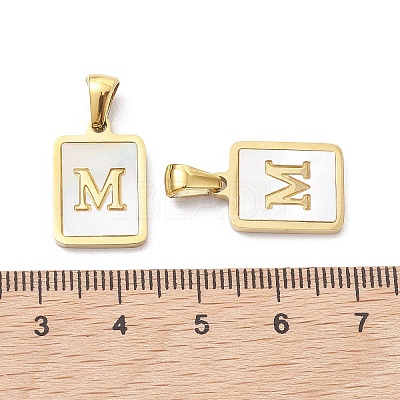 Ion Plating(IP) 304 Stainless Steel Pave Shell Pendants X-STAS-G327-01G-M-1
