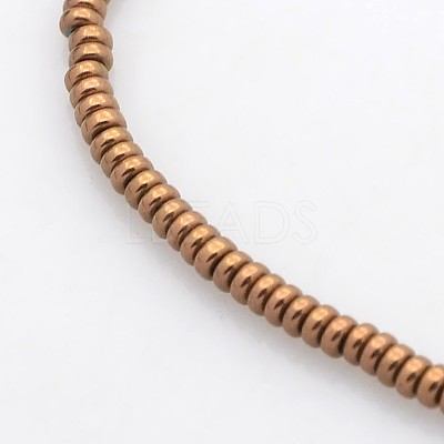 Electroplate Non-magnetic Synthetic Hematite Beads Strands G-J216D-04-1