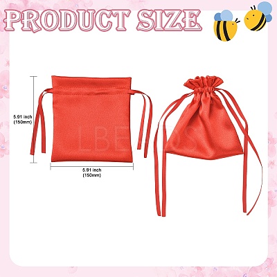 Satin Cloth Drawstring Pouches with Flower ST-CJ0048-001A-1
