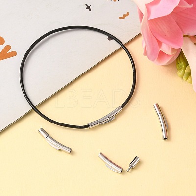 Tarnish Resistant Column 304 Stainless Steel Bayonet Necklace Clasps STAS-O035-05-1