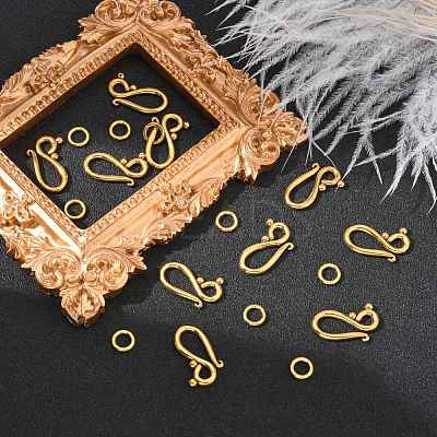 Tibetan Style Alloy Hook and Eye Clasps X-GLF1277Y-NF-1