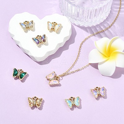 32Pcs 8 Colors Alloy Rhinestone Pendants FIND-CJ0005-13-1