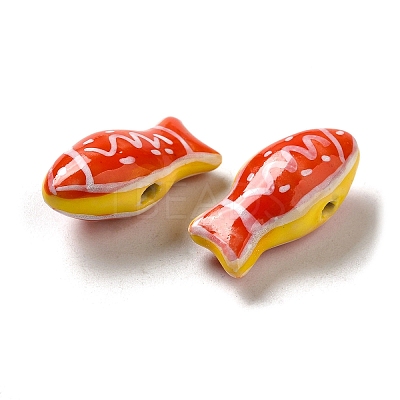 Handmade Printed Porcelain Beads PORC-E015-17K-1