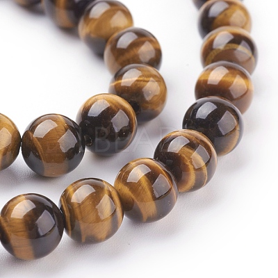Natural Tiger Eye Beads Strands G-G099-10mm-4-1