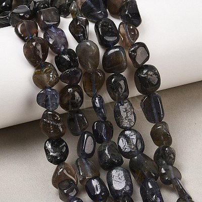 Natural Iolite/Cordierite/Dichroite Beads Strands G-A284-A02-02-1