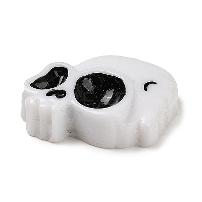 Skull Halloween Opaque Resin Decoden Cabochons RESI-R446-01K-1