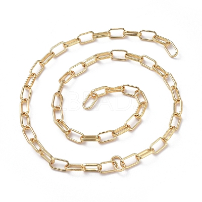 Soldered Brass Paperclip Chains CHC-G005-19G-1