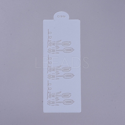 Eco-Friendly Food Grade Plastic Templates Spray Cake Molds DIY-G020-21-1