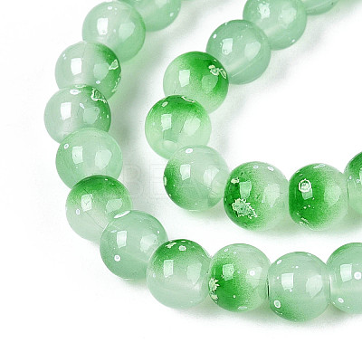 Baking Paint Glass Beads Strands DGLA-N015-6mm-09-1