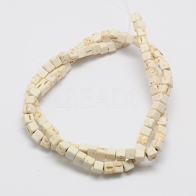 Synthetic Turquoise Beads Strands TURQ-G108-4x4mm-09-1