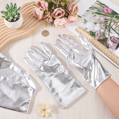 2 Pairs 2 Styles PU Leather Gloves AJEW-CL0003-16A-1
