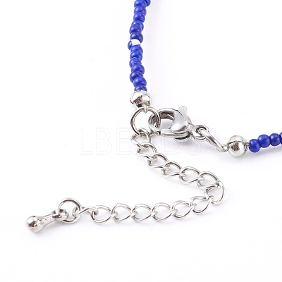 Glass Seed Beaded Bracelets BJEW-JB05967-02-1