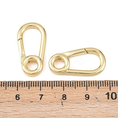 Brass Spring Gate Rings KK-P339-02G-1