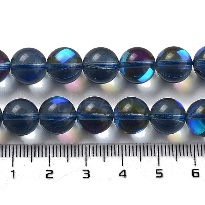 Synthetic Moonstone Beads Strands G-P528-J03-23-1