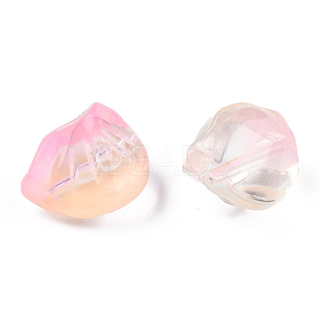 Transparent Spray Painted Glass Beads GLAA-N035-033-G03-1