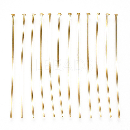 Brass Flat Head Pins KK-G331-11-0.7x55-1
