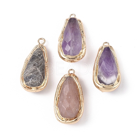 Natural Mixed Gemstone Pendants G-I277-03G-1