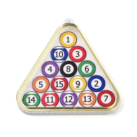 Printed Opaque Acrylic Pendants FIND-D283-04-1