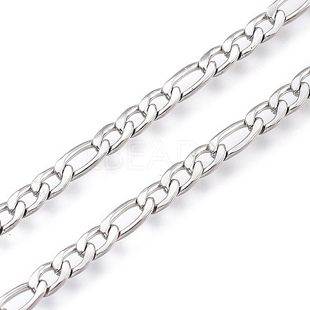 Tarnish Resistant 304 Stainless Steel Figaro Chain CHS-M003-12P-C-1