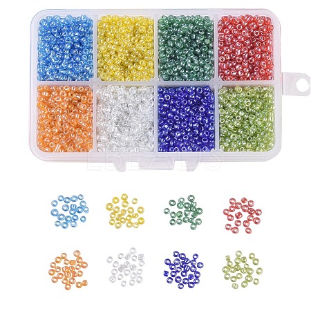 8/0 Round Glass Seed Beads SEED-JP0007-17-3mm-1