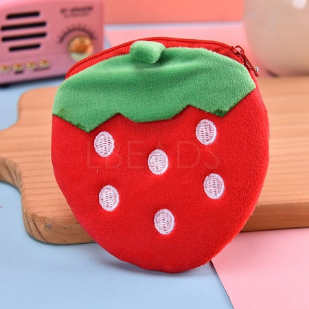 Fruit Pattern Plush Wallet Pocket KEYC-PW0008-006G-1