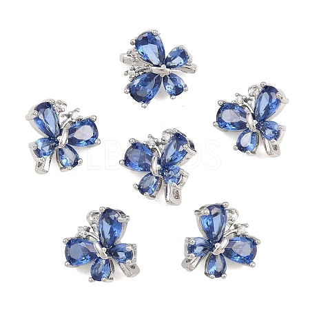 SHEGRACE Butterfly Brass Micro Pave Cubic Zirconia Spacer Bars XGRQ5K576-825P-B-1