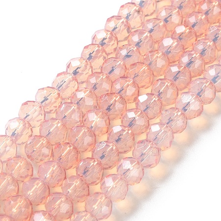 Baking Paint Transparent Glass Beads Strands DGLA-A034-J6MM-D04-1