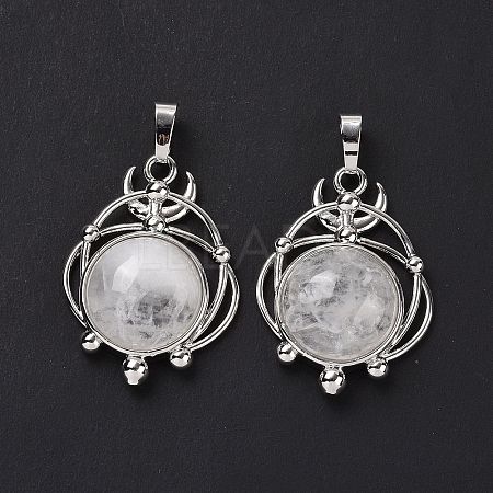 Natural Quartz Crystal Pendants G-P496-05P-21-1