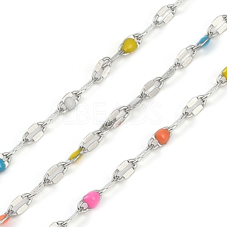 Brass Dapped Chains AJEW-Q153-03P-08-1