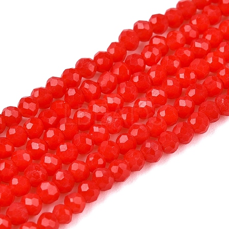 Opaque Solid Color Imitation Jade Glass Beads Strands EGLA-A044-P1mm-D22-1