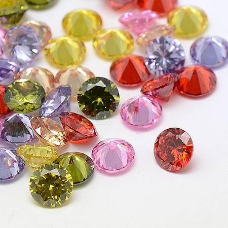 Cubic Zirconia Cabochons ZIRC-M002-8mm-3A-1