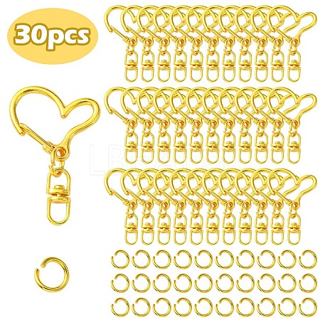 Alloy Heart Lobster Clasps KEYC-YW0001-20G-1
