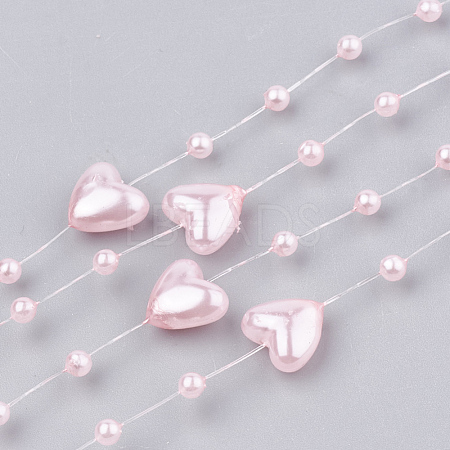 ABS Plastic Imitation Pearl Beaded Trim Garland Strand AJEW-S071-02B-1