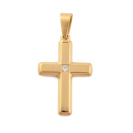 304 Stainless Steel Rhinestone Pendants STAS-G346-47B-G-1