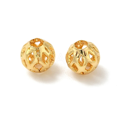 Brass Hollow Spacer Beads KK-P249-03C-G-1