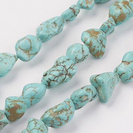 Natural Green Turquoise Beads Strands X-G-N0312-01-1