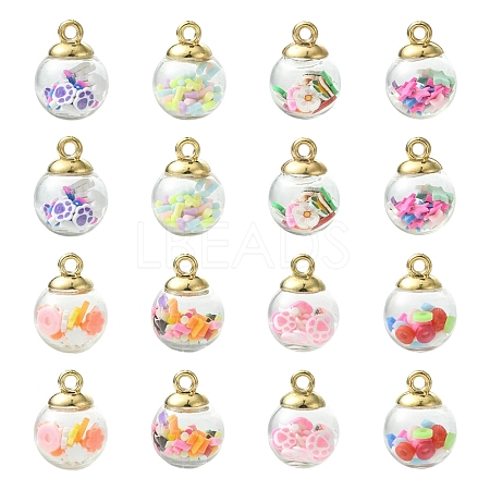 27Pcs 9 Styles Glass Pendants FIND-YW0008-07-1