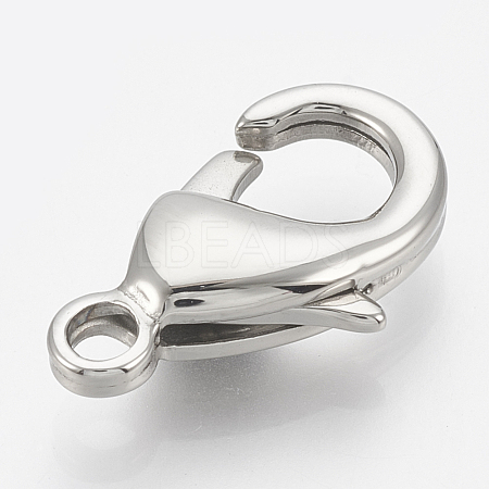 Tarnish Resistant 304 Stainless Steel Lobster Claw Clasps STAS-T033-25E-1