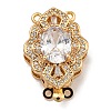 Brass Micro Pave Cubic Zirconia Box Clasps KK-U037-38G-2