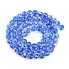 Transparent Electroplate Glass Beads Strands EGLA-N002-34C-C27-4