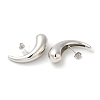Rack Plating Brass Teardrop Stud Earrings for Women EJEW-D073-01P-2